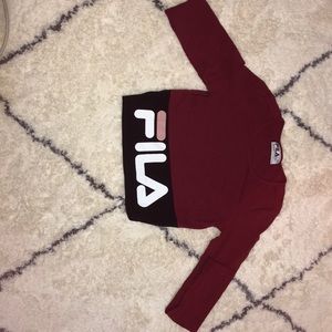 Fila long sleep crop top